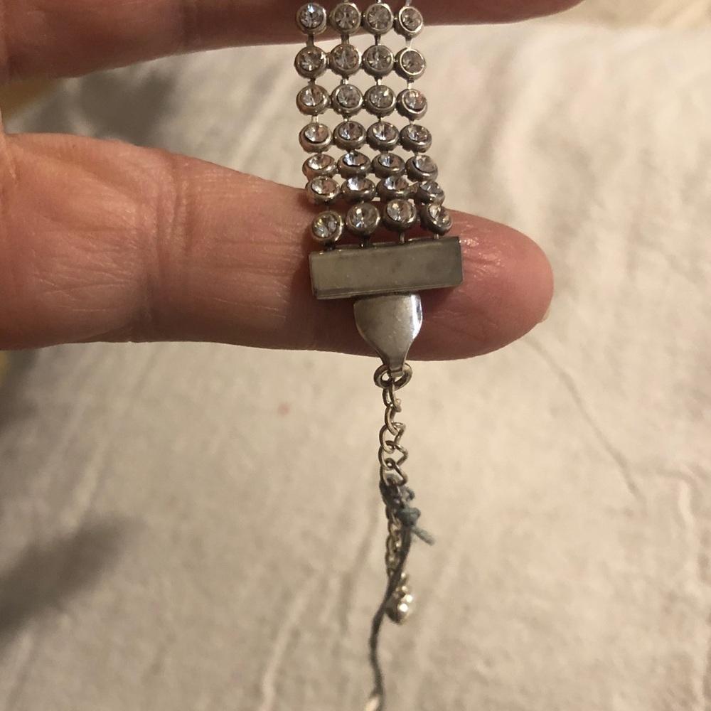Sterling silver bracelet with Rhinestone Multi-Row - Picture 4 of 5